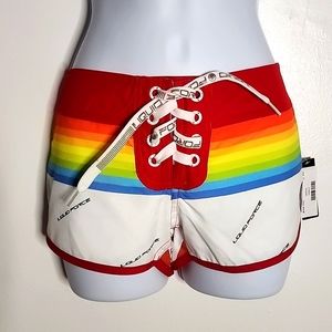 Liquid Force Waikiki rainbow shorts, size 3, new with tags